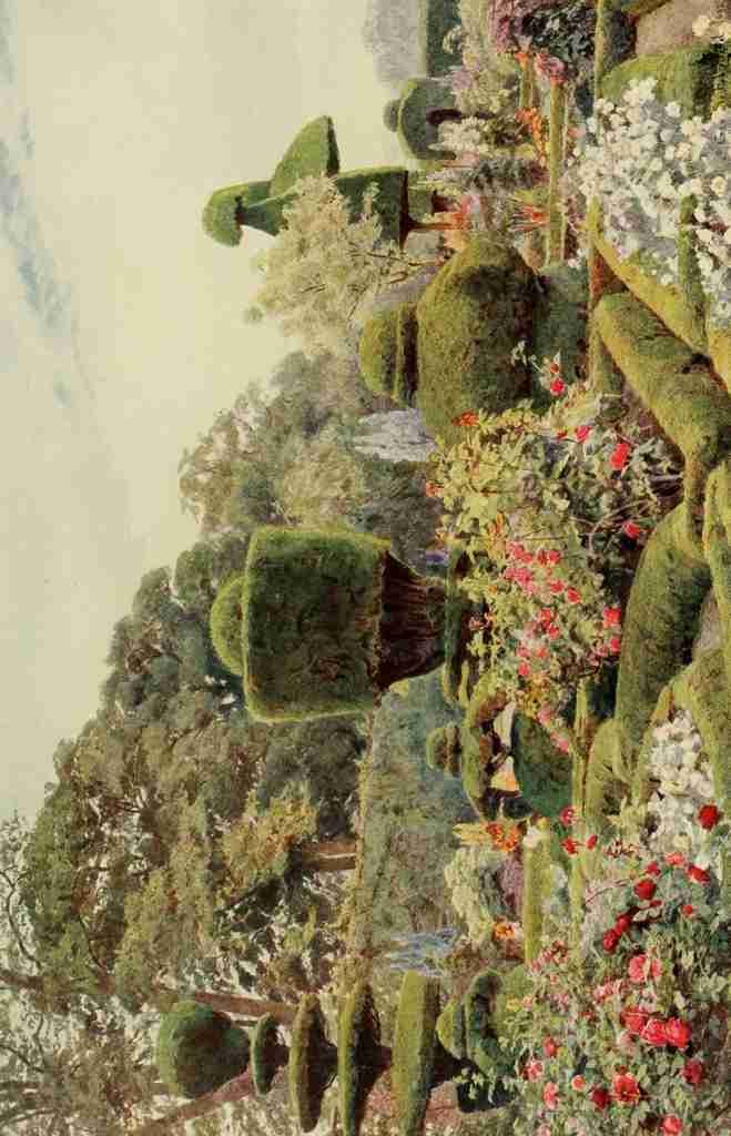 Elgood George S 1851 1943 Some English Gardens 1904 Levens Roses & Pinks A4 Photo Print