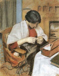 Elisabeth Gerhardt stitching by August Macke Expressionism A4 Photo Print