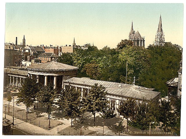 Elises Fountain Aachen the Rhine Vintage A4 Photo Print