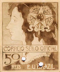 Eliseu Visconti selo 50 reis Art A4 Photo Print