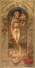 Elixir De Cuba Vintage Retro Advert Poster