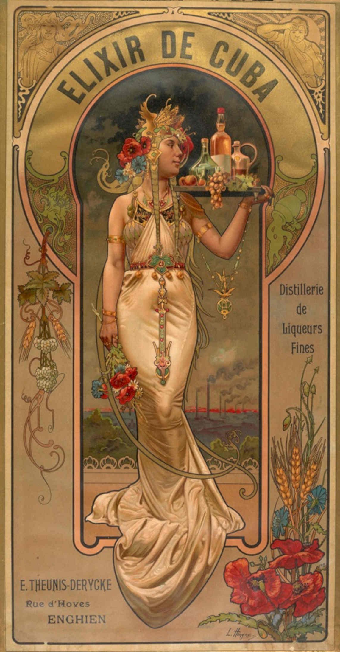 Elixir De Cuba Vintage Retro Advert Poster