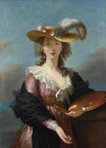 Elizabeth Louise Vigee Le Brun Self Portrait in a Straw Hat A4 Photo Print