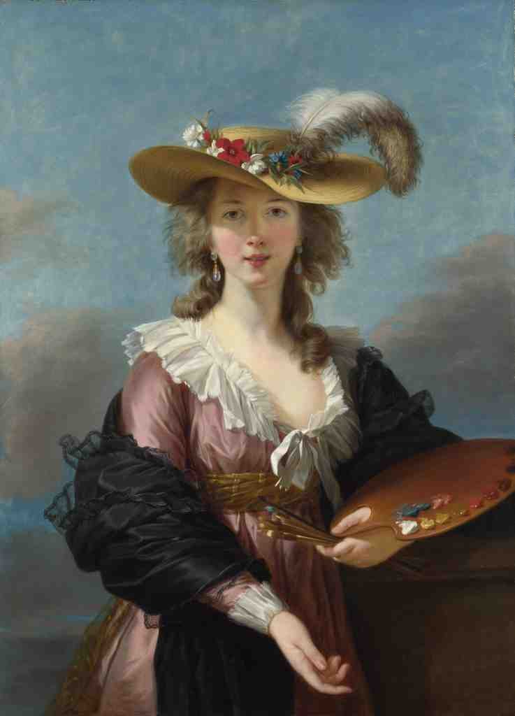 Elizabeth Louise Vigee Le Brun Self Portrait in a Straw Hat A4 Photo Print