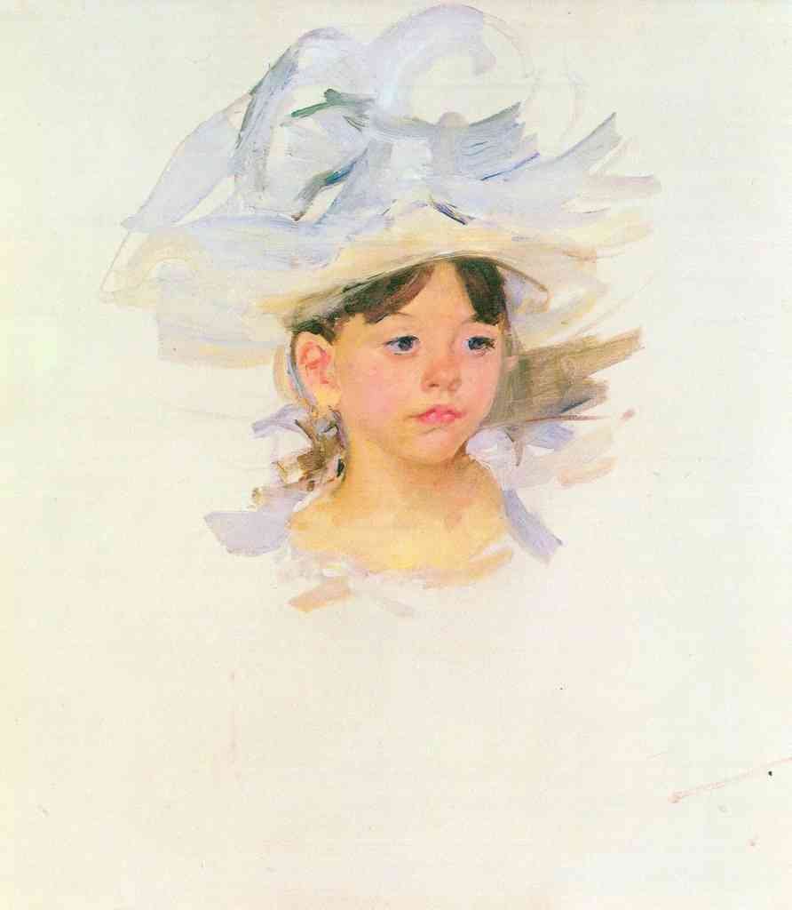 Ellen Mary Cassat With Large Blue Hat Cassatt A4 Photo Print