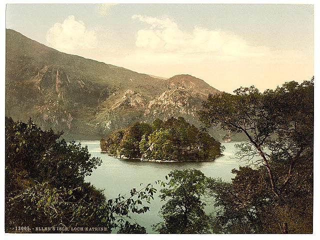 Ellens Isle Loch Katrine Trossachs Vintage A4 Photo Print