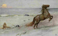 Elliott John 1859 1925 The Great Sea Horse 1909 Galloping on beach A4 Photo Print