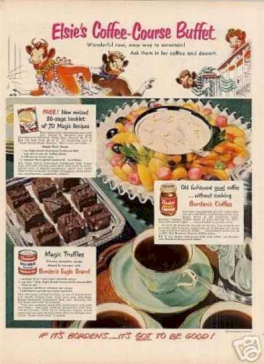 Elsies Coffee Buffet Vintage Retro Advert Ads A4 Photo Print