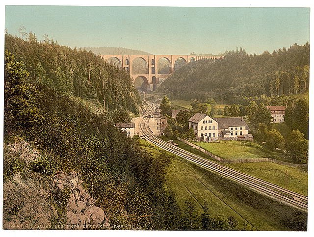 Elster Valley Bridge Plauen Saxony Vintage A4 Photo Print