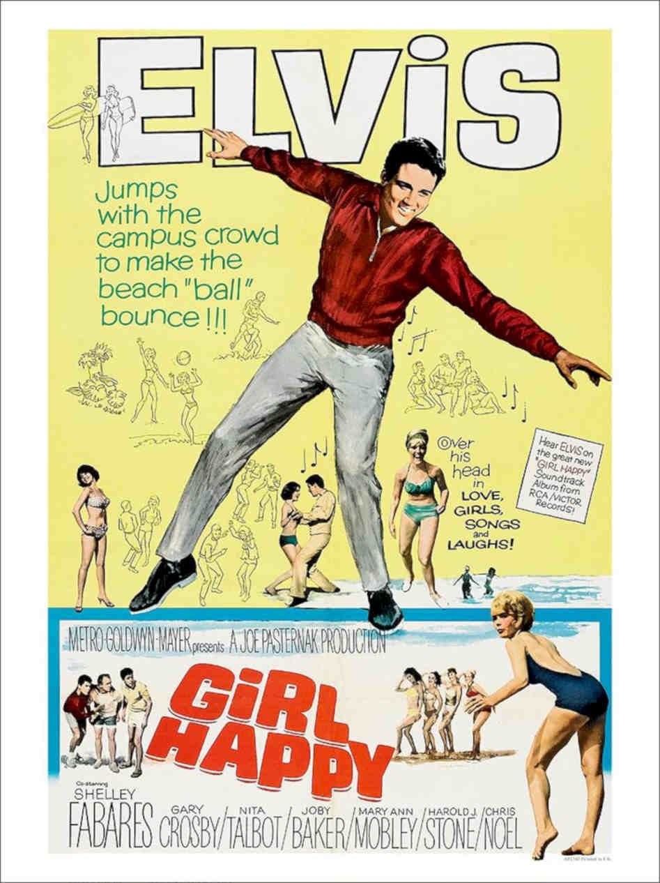 Elvis Girl Happy Movie Poster Vintage Retro Advert Poster A4 Photo Print