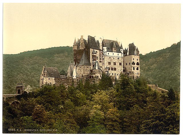 Elz Castle Moselle valley of Vintage A4 Photo Print