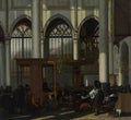 Emanuel de Witte The Interior of the Oude Kerk, Amsterdam 1 A4 Photo Print