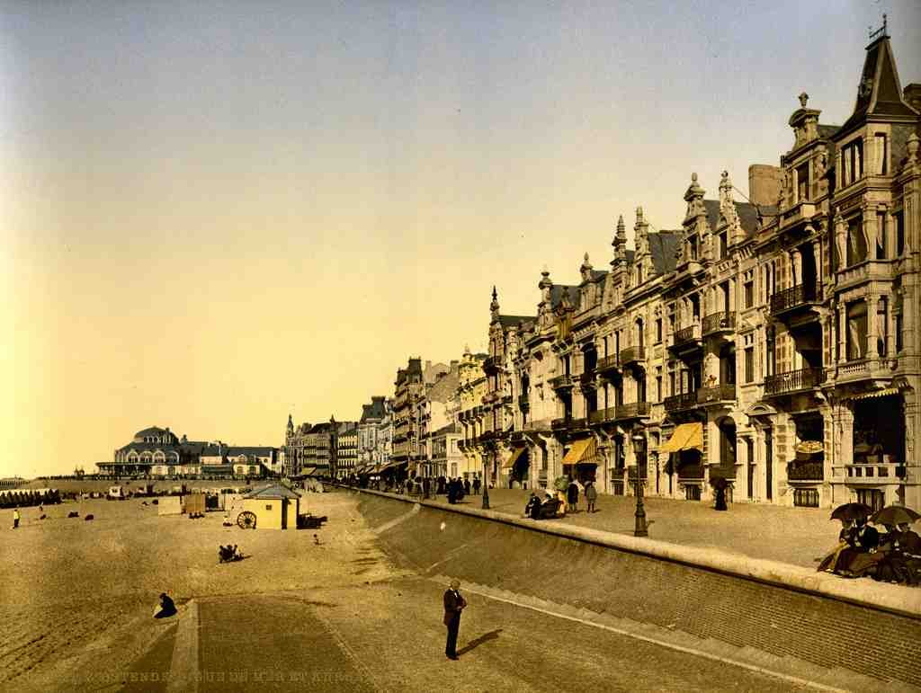 Embankment And Kursaal Ostend Belgium B Vintage A4 Photo Print