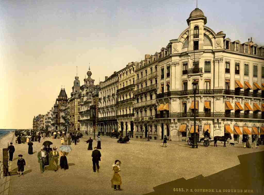 Embankment And Kursaal Ostend Belgium Vintage A4 Photo Print