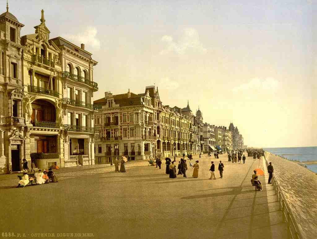 Embankment Ostend Belgium Vintage A4 Photo Print