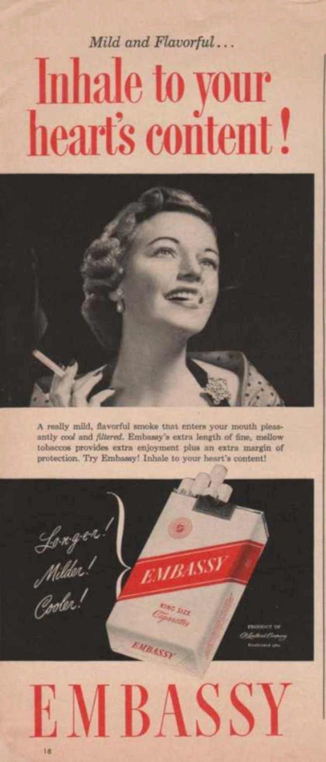 Embassy King Cigarette Vintage Retro Advert Ads A4 Photo Print