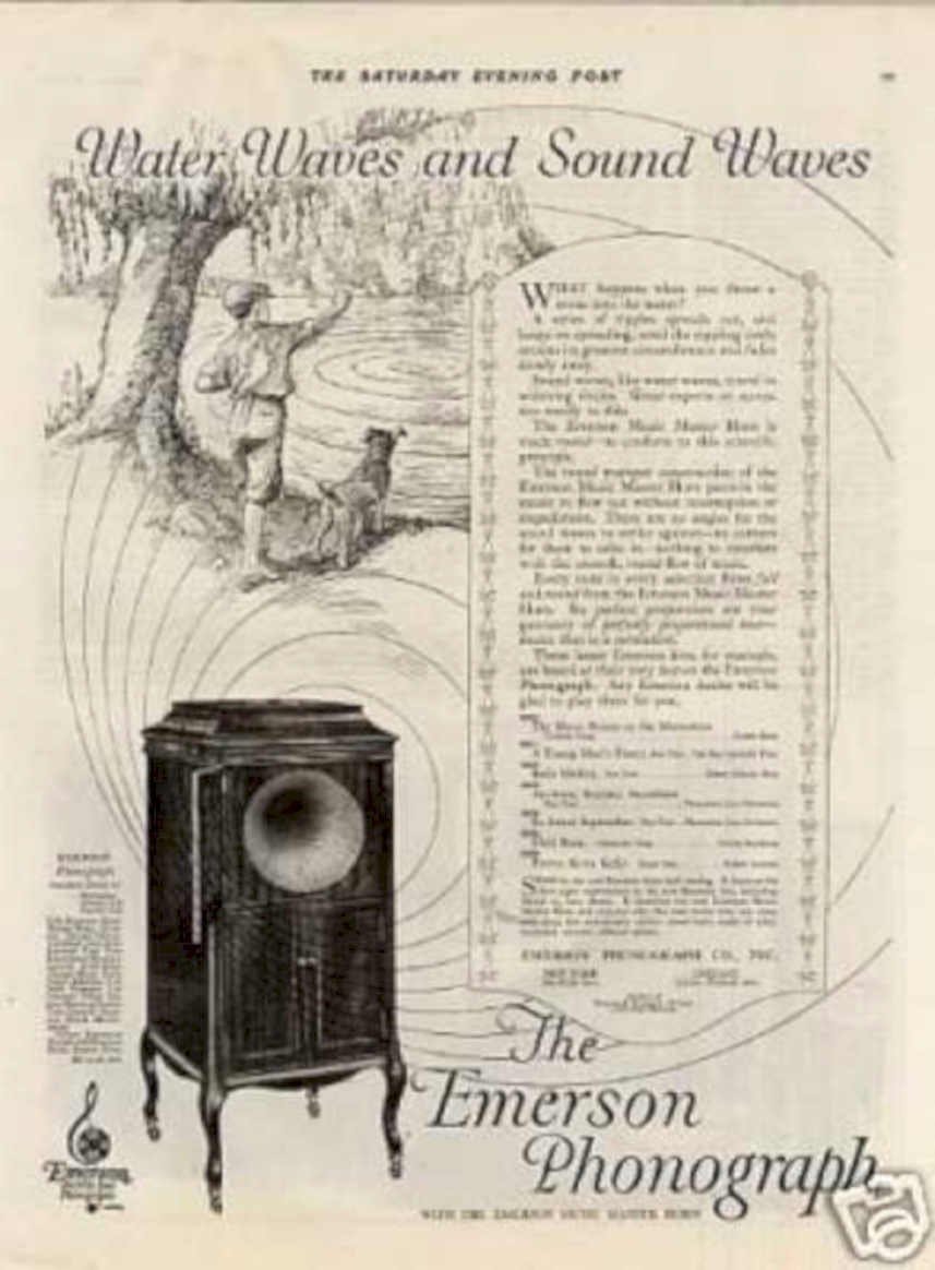 Emerson Phonograph Woods Vintage Retro Advert Ads A4 Photo Print