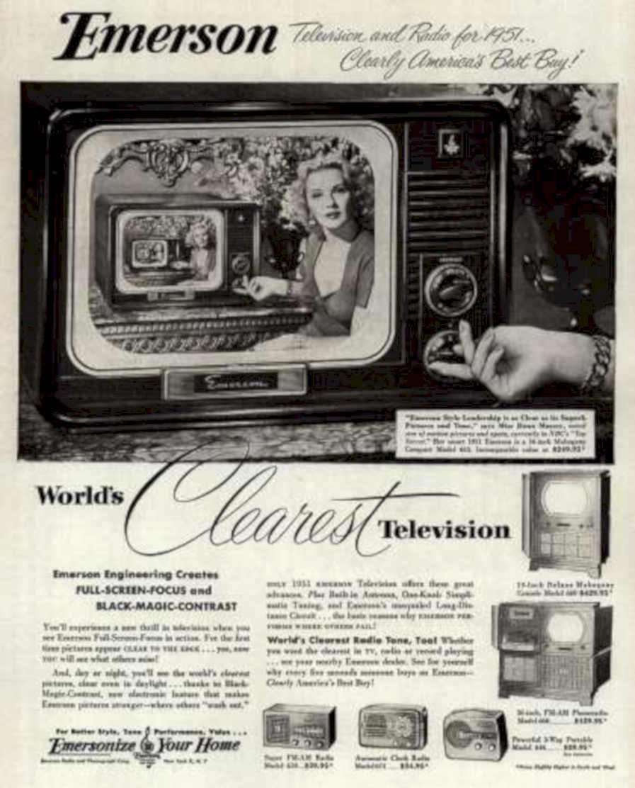 Emerson Television Remote Vintage Retro Advert Ads A4 Photo Print