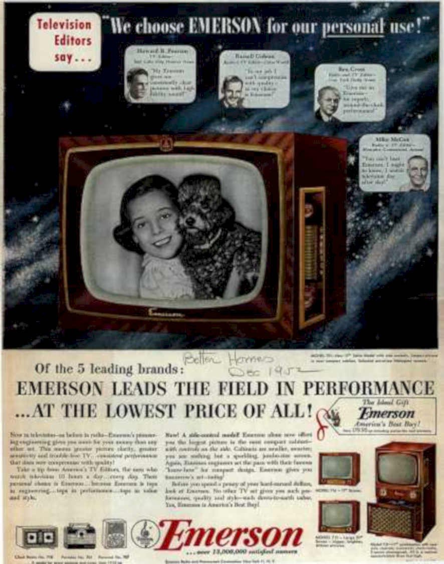 Emerson Television Space Vintage Retro Advert Ads A4 Photo Print