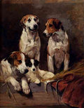 Emms John Three Hounds With A Terrier A4 Photo Print