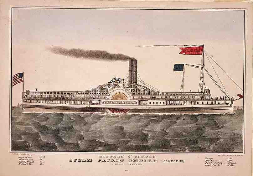Empire State Ship Vintage A4 Photo Print