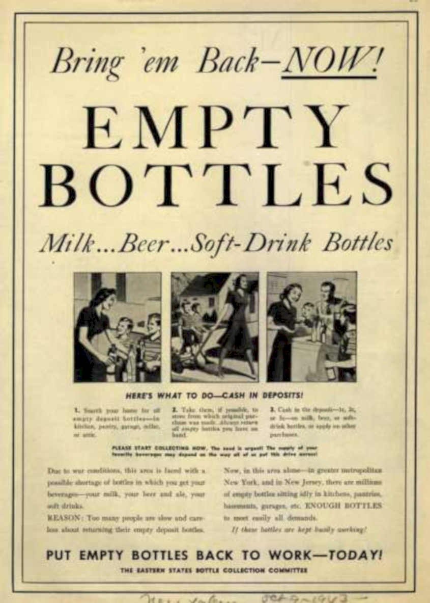 Empty Bottles Jet91943 Vintage Retro Advert Ads A4 Photo Print