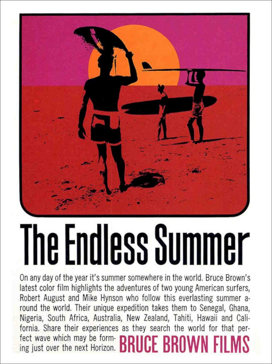 Endless Summer Surfing Movie Poster Vintage Retro Advert Poster A4 Photo Print
