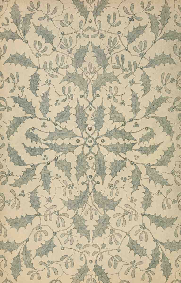 Endpaper A Christmas Carol 1900 Holly A4 Photo Print