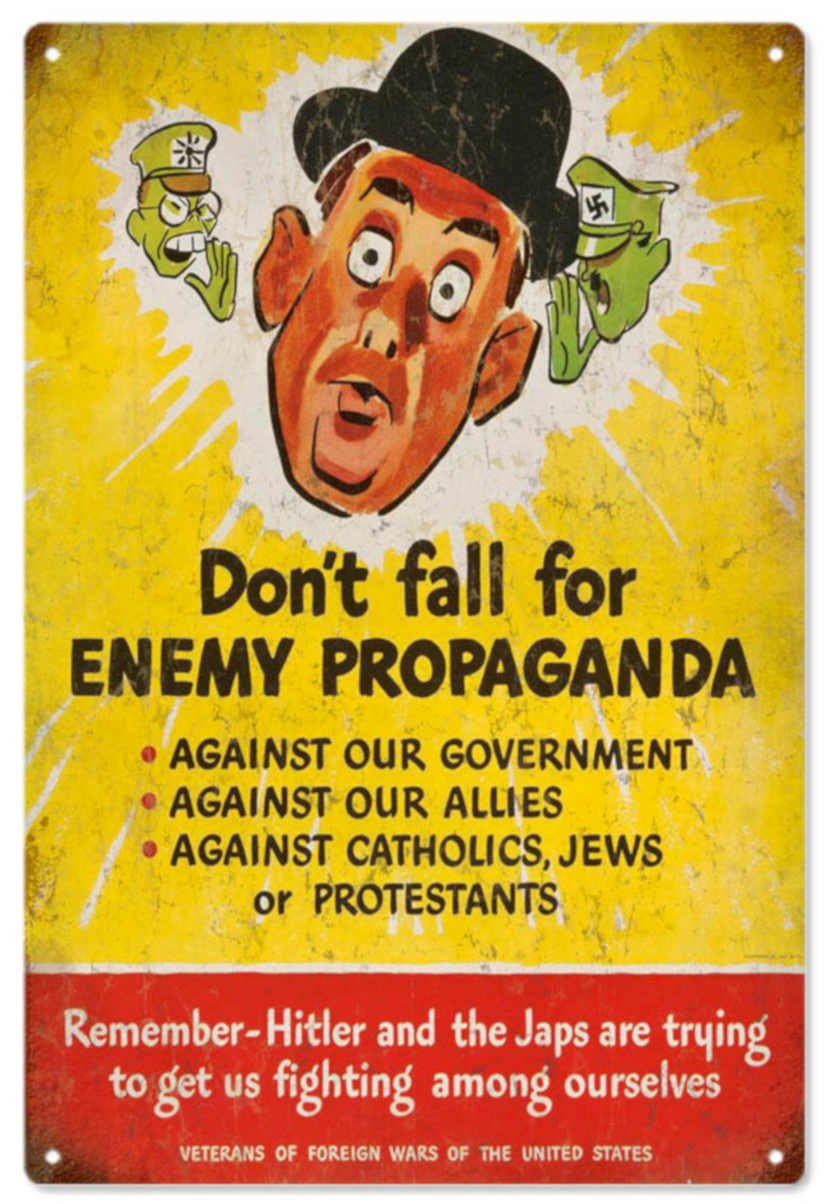 Enemy Propaganda Poster Vintage Retro Advert Ads A4 Photo Print