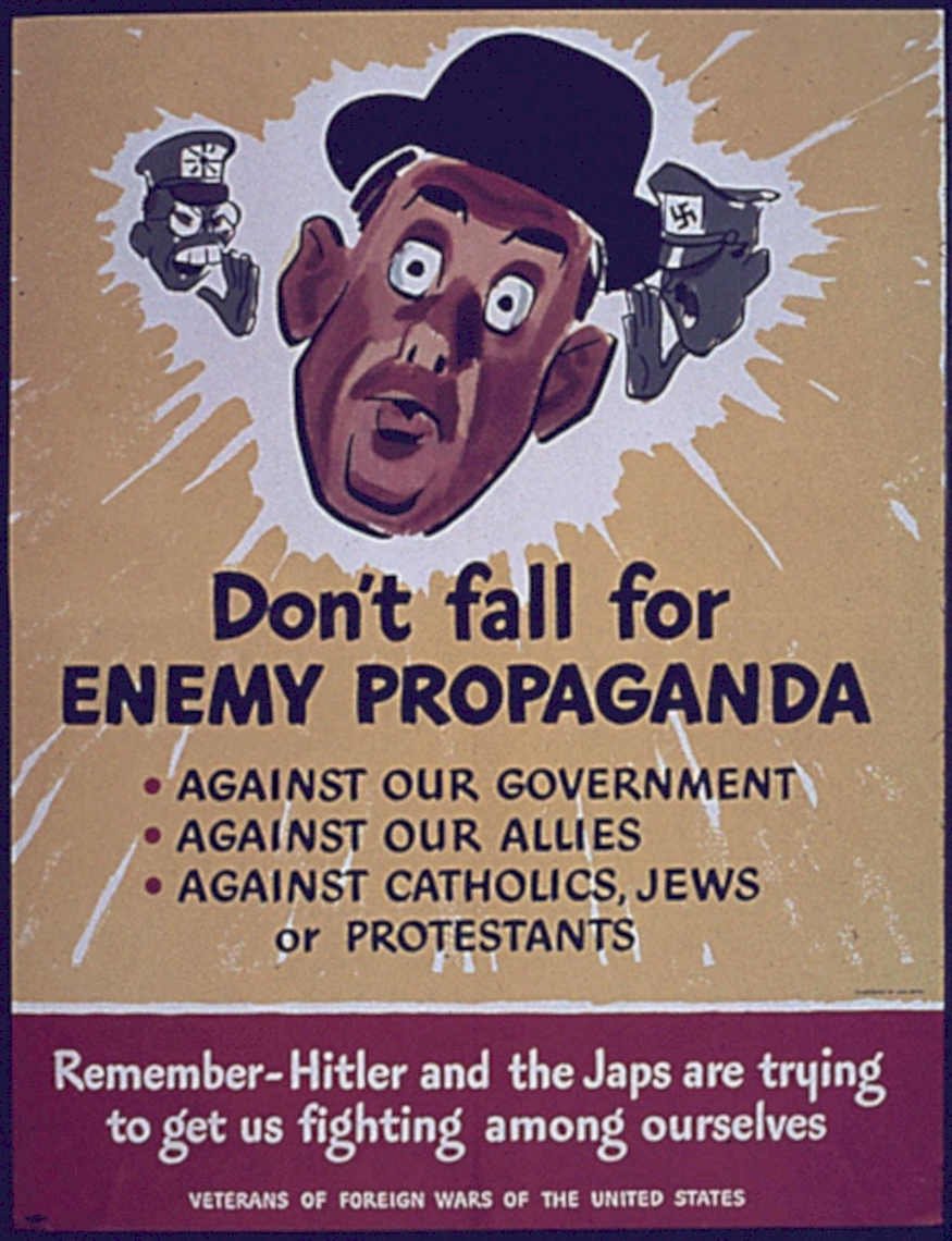 Enemy Propaganda Warning Vintage Retro Advert Poster A4 Photo Print