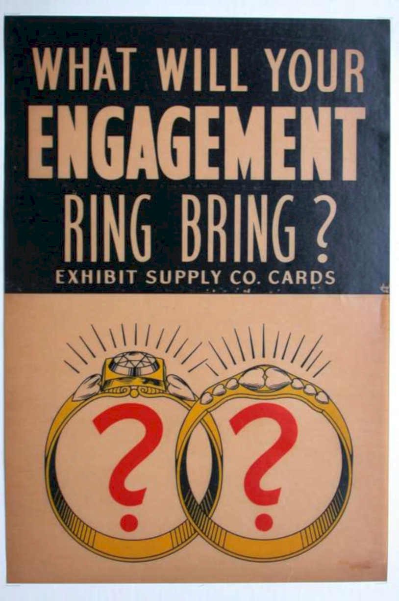 Engagement Ring Supply Vintage Retro Advert Ads A4 Photo Print