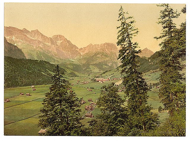 Engelberg Valley Bernese Oberland 2 Vintage A4 Photo Print