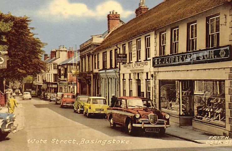 England Basingstoke Hants Wote Street C Jeffreys Son Shop Vintage A4 Photo Print