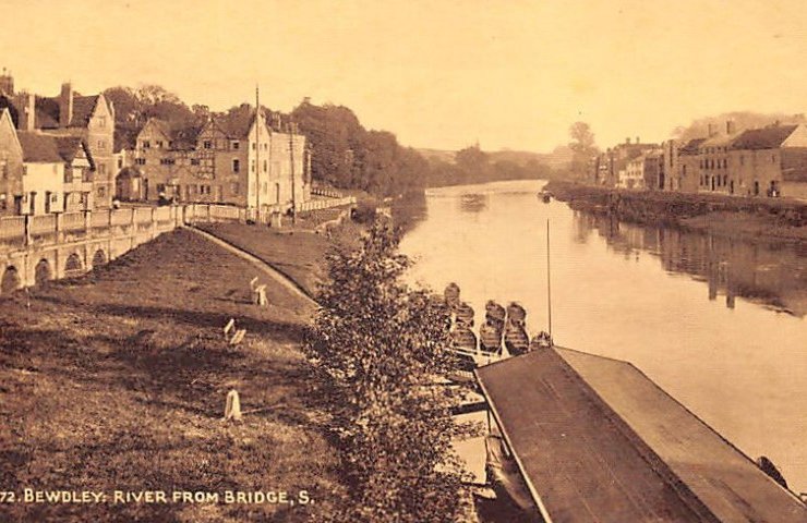 England Bewdley River From Bridge Vintage A4 Photo Print