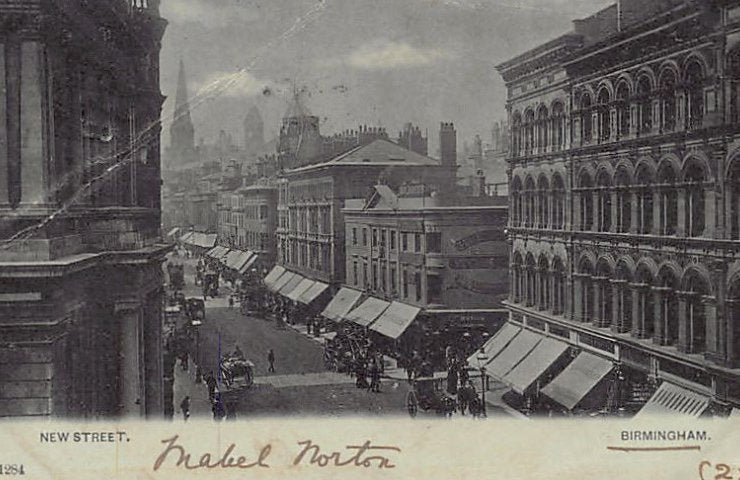 England Birmingham Warks New Street Vintage A4 Photo Print