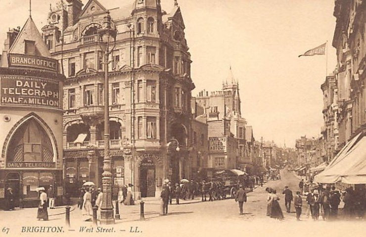 England Brighton West Street Ll Levy 67 Vintage A4 Photo Print