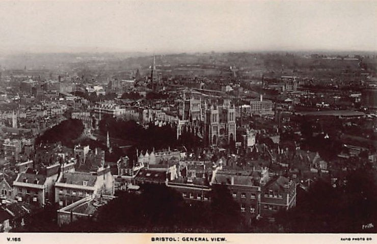 England Bristol General View From The Air Vintage A4 Photo Print