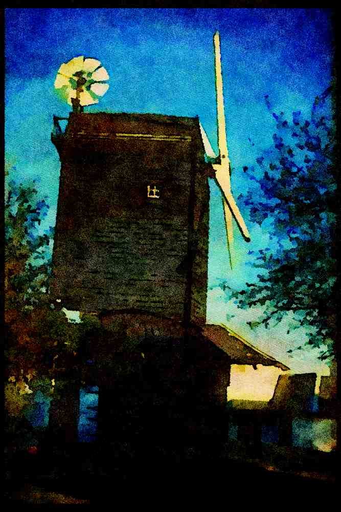 England Countryside 298000 Windmill, Iclesham, Kent A4 Limited Edition Watercolour Print
