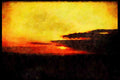 England Countryside 298001 Sunset Over The Sussex Downs A4 Limited Edition Watercolour Print