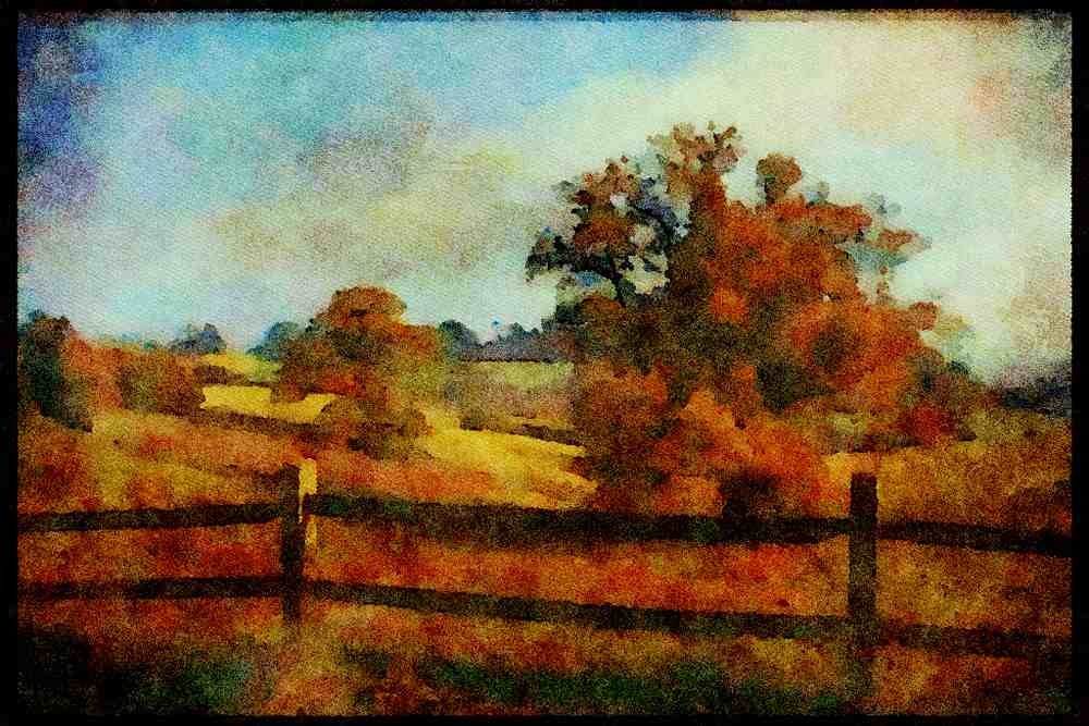 England Countryside 298003 Autumn Landscape A4 Limited Edition Watercolour Print