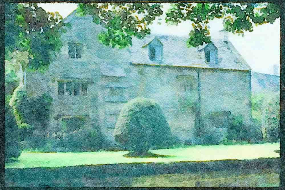 England Countryside 298011 Manor House, Cotswold A4 Limited Edition Watercolour Print