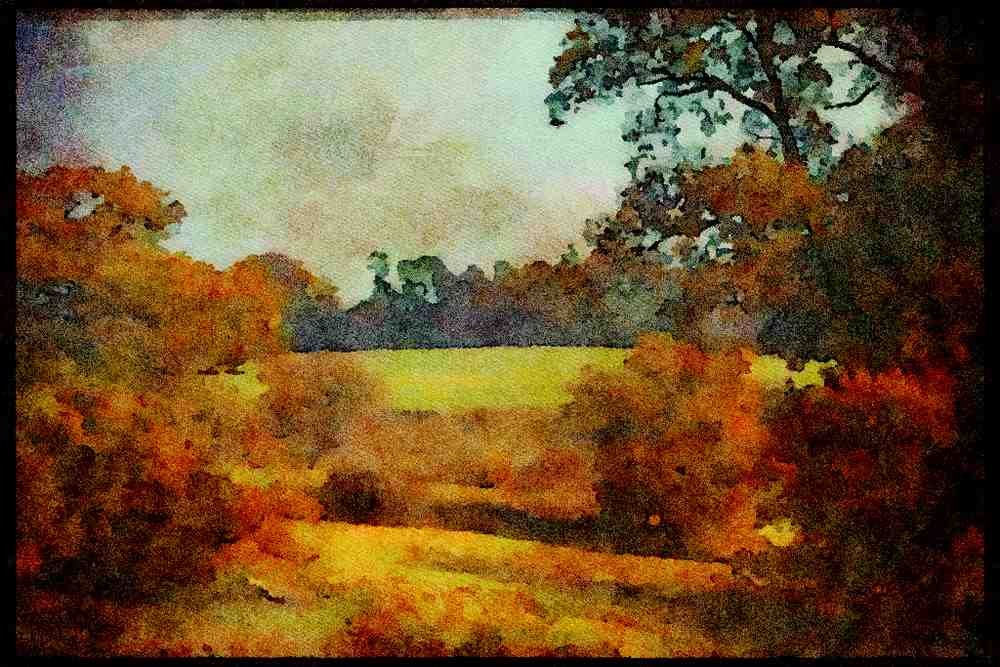 England Countryside 298034 Autumn Landscape, Kent A4 Limited Edition Watercolour Print