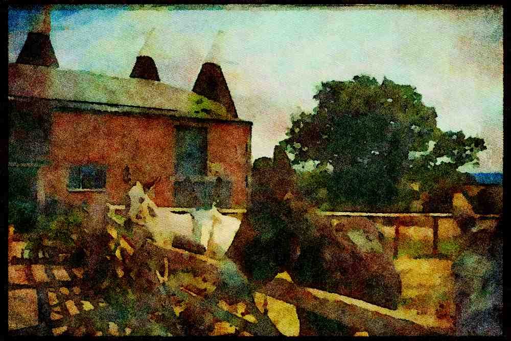 England Countryside 298041 Farm, Sandhurst, Kent A4 Limited Edition Watercolour Print