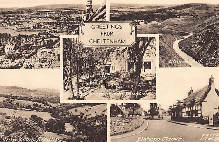 England Gloucs Cheltenham Greetings Vintage A4 Photo Print