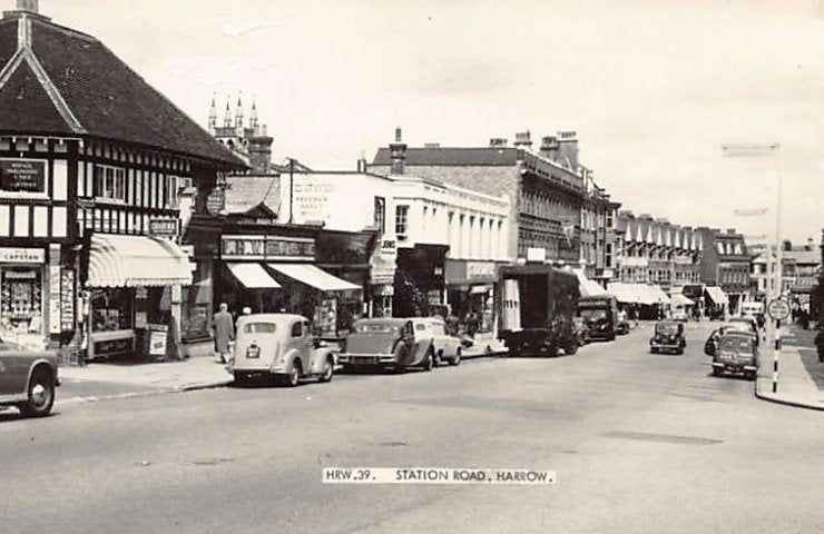 England Harrow London Station Road Vintage A4 Photo Print