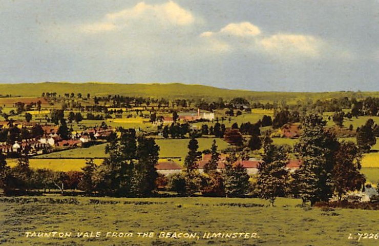 England Ilminster Taunton Vale From The Beacon Vintage A4 Photo Print