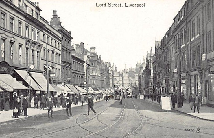 England Liverpool Lord Street Vintage A4 Photo Print