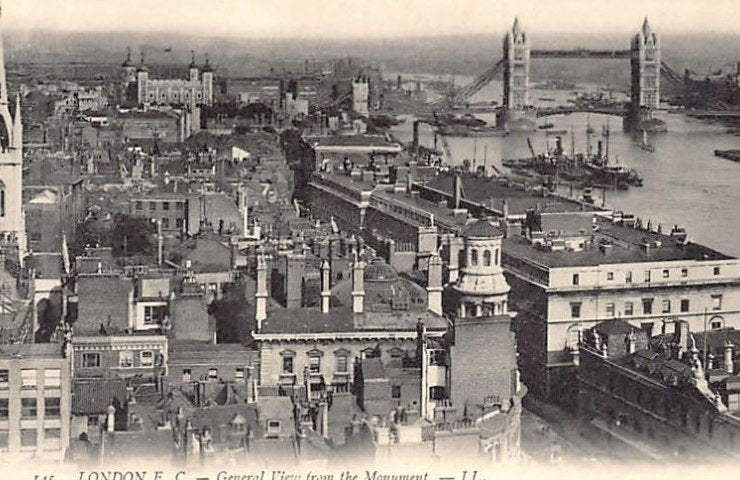 England London General View From The Monument Ll Levy 145 Vintage A4 Photo Print