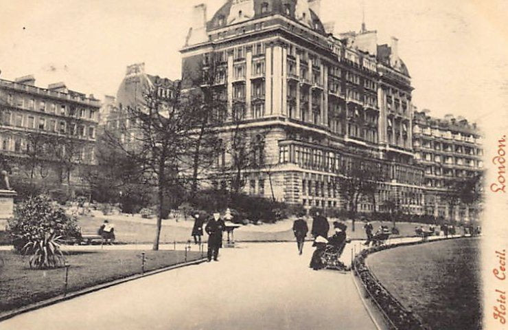 England London Hotel Cecil Vintage A4 Photo Print
