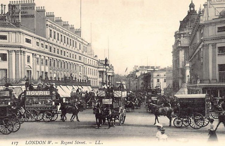 England London Regent Street Ll Levy 117 Vintage A4 Photo Print